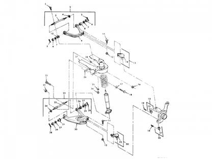 MILITARY JEEP M151 2 UPPER & 2 LOWER BALL JOINTS M151A1 M151A2 11640670,11640669