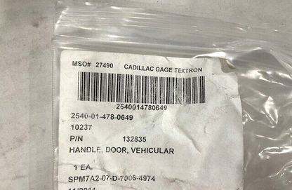 M1117 ARMORED SECURITY VEHICLE 132835 VEHICULAR DOOR HANDLE 2540-01-478-0649