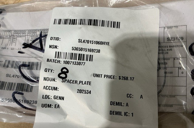 Plate Spacer 1KK622 NSN 5365-01-516-9238 - photo 3