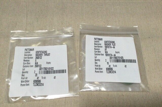 PATTONAIR TLCMCV314 BCMCV314 SEAL REPLACEMENT PARTS KIT 5330-01-470-5065