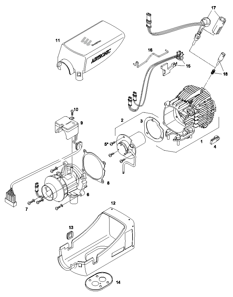 EBERSPACHER AIRTRONIC 327369CC HEATER & FUEL PUMP 40W 24V 4KW 252113050000 NOS
