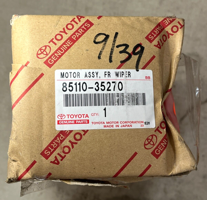GENUINE OEM TOYOTA DENSO 85110-35270 MOTOR ASSEMBLY FRONT WINDSHIELD WIPER