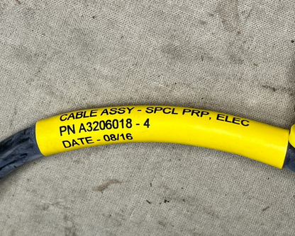 MRAP A3206018-4 4FT CONNECTOR P2 CABLE ASSEMBLY CX-13470 VIC 5995-01-392-6202