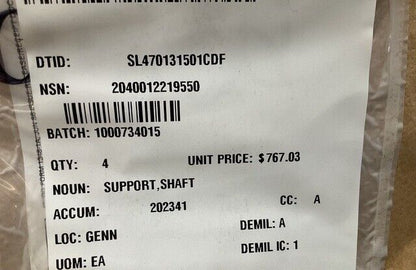 (1EA) WHIDBEY ISLAND CLASS C20035D007 HEAVY DUTY SUPPORT SHAFT 2040-01-221-9550