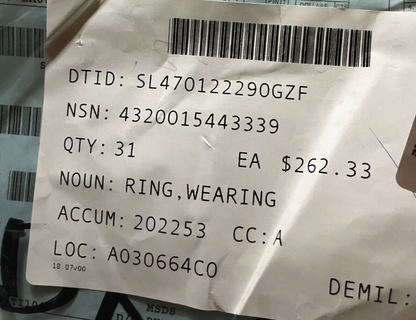 GORMAN-RUPP 38691-358 WEARING RING FITS MODEL 06D1-GAR/S1 4320-01-544-3339