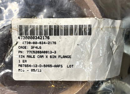 AAFS M69HC, M67HC 77C5208A0013-3 QUICK DISCONNECT COUPLING HALF 4730-00-034-2176