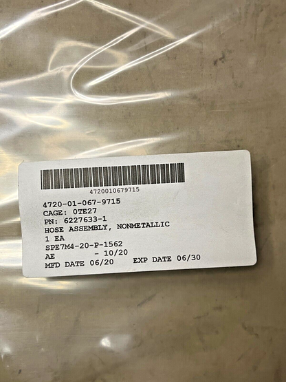 ASSAULT AMPHIBIOUS VEHICLE 6227633-1 NONMETALLIC HOSE ASSEMBLY 4720-01-067-9715