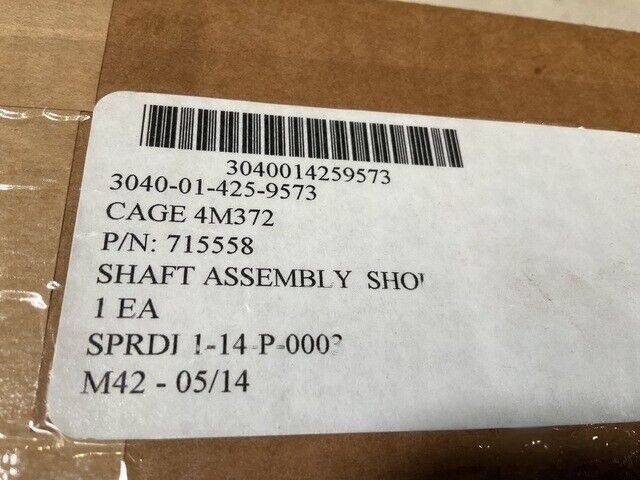 M578 GREAT LAKES SHOULDERED SHAFT ASSEMBLIES 3040-01-425-9573 12543757 715558