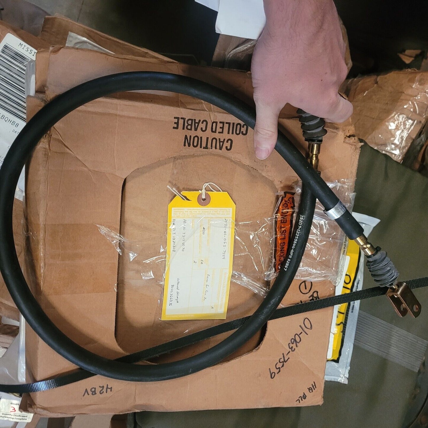 GENUINE MILITARY M900 M939 TRUCK 5 TON EMERGENCY PARKING BRAKE CABLE 12255644