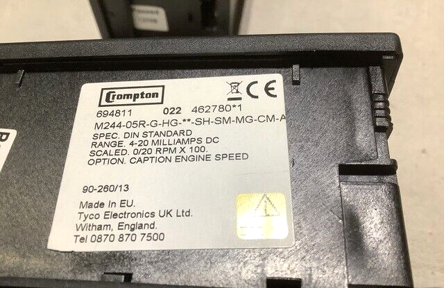 CROMPTON, MAN DIESEL 90-260/13 DIAL INDICATING PRESSURE GAGE 6620-01-640-6761