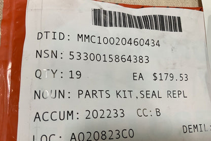 MILITARY LVSR CARGO TRUCK 12KP580 SEAL REPLACEMENT PARTS KIT 5330-01-586-4383
