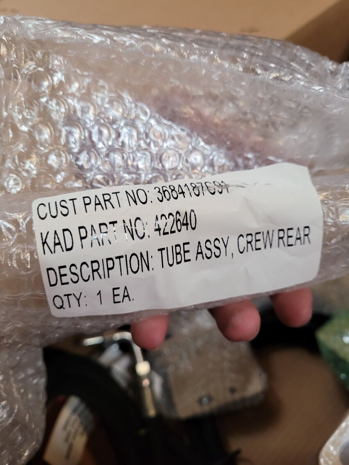 MILITARY MRAP METAL TUBE ASSEMBLY EXT REAR 3684187C91 422640 4710-01-565-3789