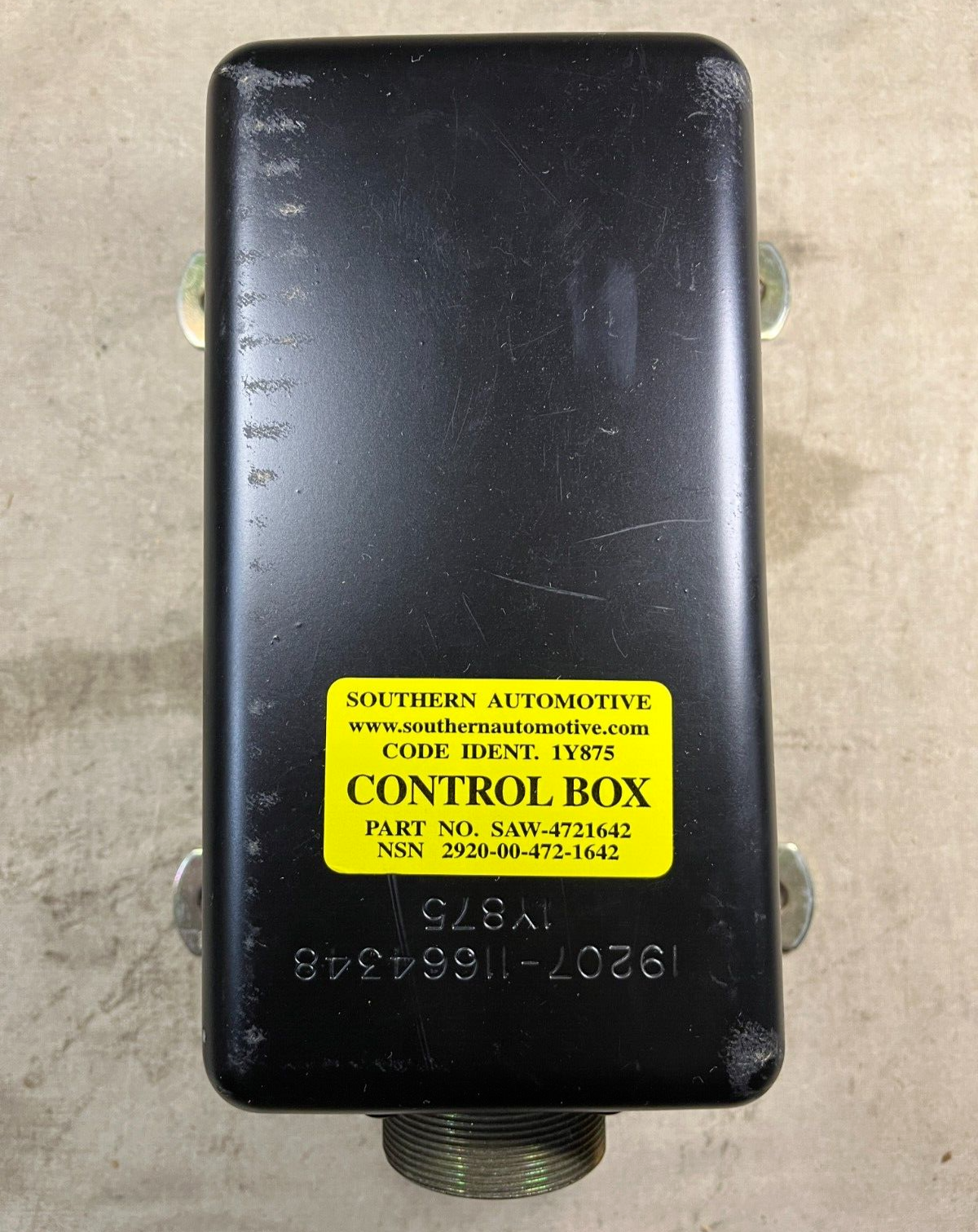 M939 TRUCK SERIES SAW-4721642 PROTECTIVE CONTROL BOX 11664348 2920-00-472-1642