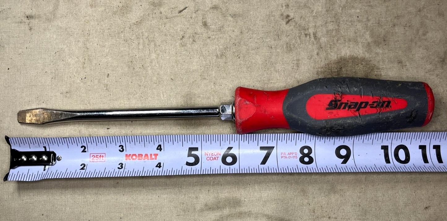 SNAP-ON SHD6R RED 5/8'' 17/16'' HANDLE FLAT TIP SCREWDRIVER 5120-01-563-1451