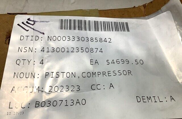 COMPRESSOR PISTON& ROD ENGINE CONNECTING 5MH46-792 5MH46-709 4130-01-235-0874