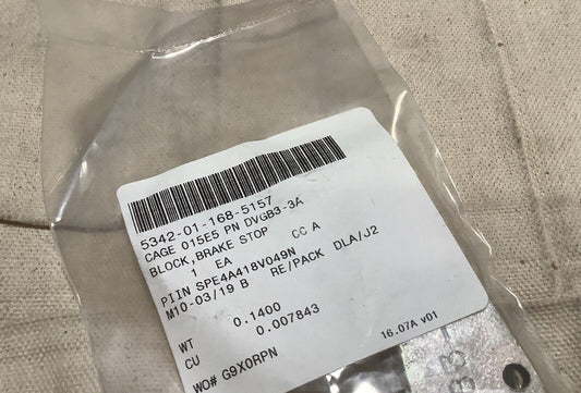 CASTER CONCEPTS DVGB3-3A BRAKE STOP BLOCK FITS DOLLY CASTERS 5342-01-168-5157