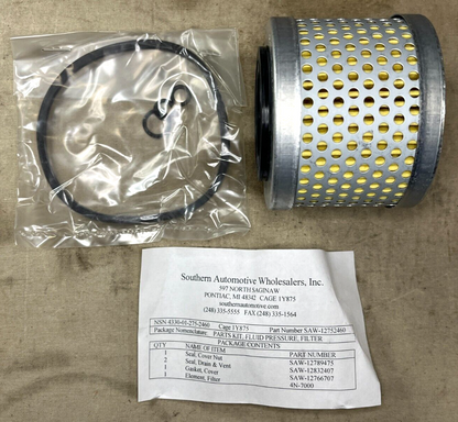 AIRCRAFT F-16 DAVCO 12752460 FLUID PRESSURE FILTER PARTS KIT 4330-01-275-2460