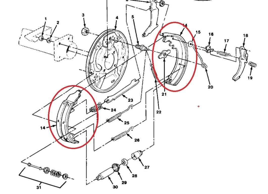 Brake Shoe Set M1008 NSN 2530-01-166-3033 - photo 2