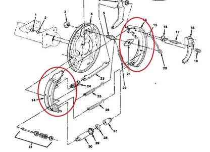 Brake Shoe Set M1008 NSN 2530-01-166-3033 - photo 2