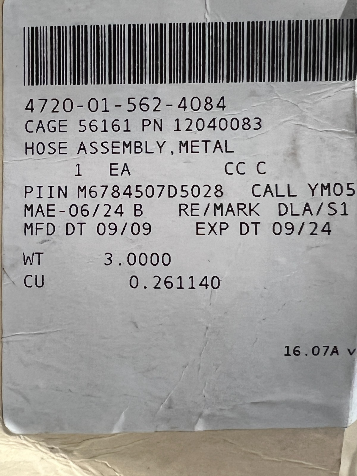Hose Assembly 12040083 NSN 4720-01-562-4084 - photo 7