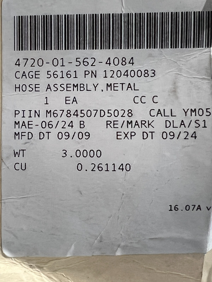 Hose Assembly 12040083 NSN 4720-01-562-4084 - photo 7