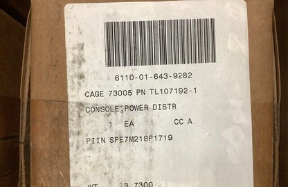 BATLITE TL107192-1 110/240V POWER DISTRIBUTION CONSOLE SWITCHE 6110-01-643-9282