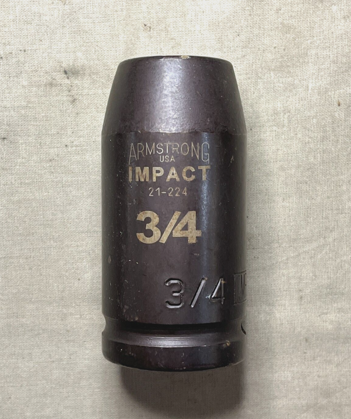 ARMSTRONG 21-224 3/4"/ 19MM FLANK DRIVE SOCKET WRENCH 84863 5130-01-355-1888 NOS