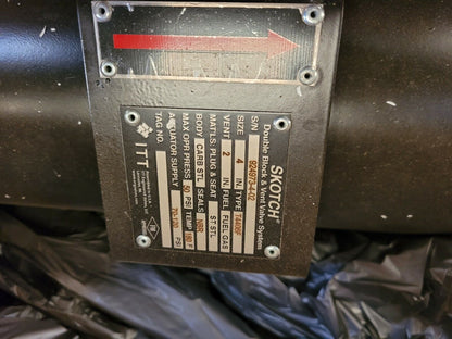 Itt Skotch T4406F Double Block and Vent Valve System Fuel Gas 180 F 70-120 PSI