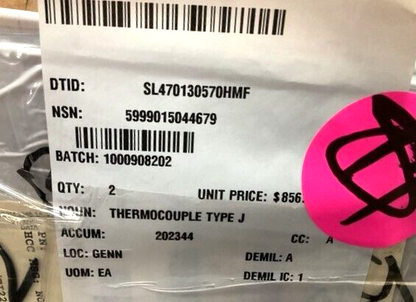 OMEGA EXPP-J-20S-TWSH HIGH QUALITY THERMOCOUPLE WIRE TYPE J 5999-01-504-4679