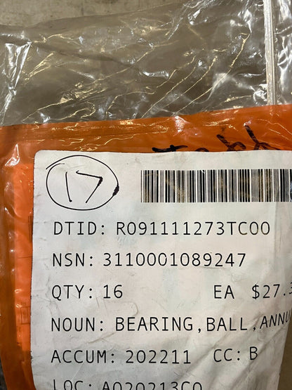 M998 HMMWV 62032RS ANNULAR BALL BEARING A-A-59584 AHC68-31 3110-00-108-9247