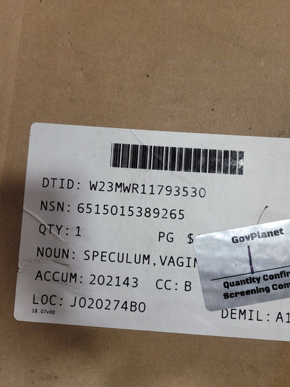 SPECULUM VAGINAL PRELUBRICATED CLEAR DISPOSABLE 100S 58601 welch ALLYN 4 BOXES