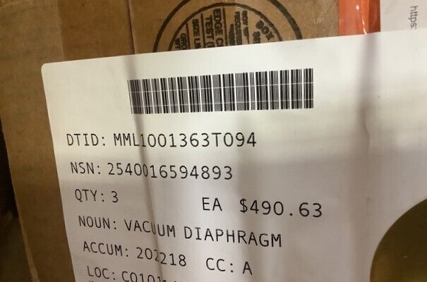 SVF FLOW CONTROLS 1/2-HBEV666MDTSE00050000A1AB000 VACUUM DIAPHRAGM 4194892