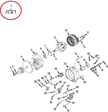 FORKLIFT 1000M TRUCK 19010111 ALTERNATING CURRENT GENERATOR 6115-01-440-7397