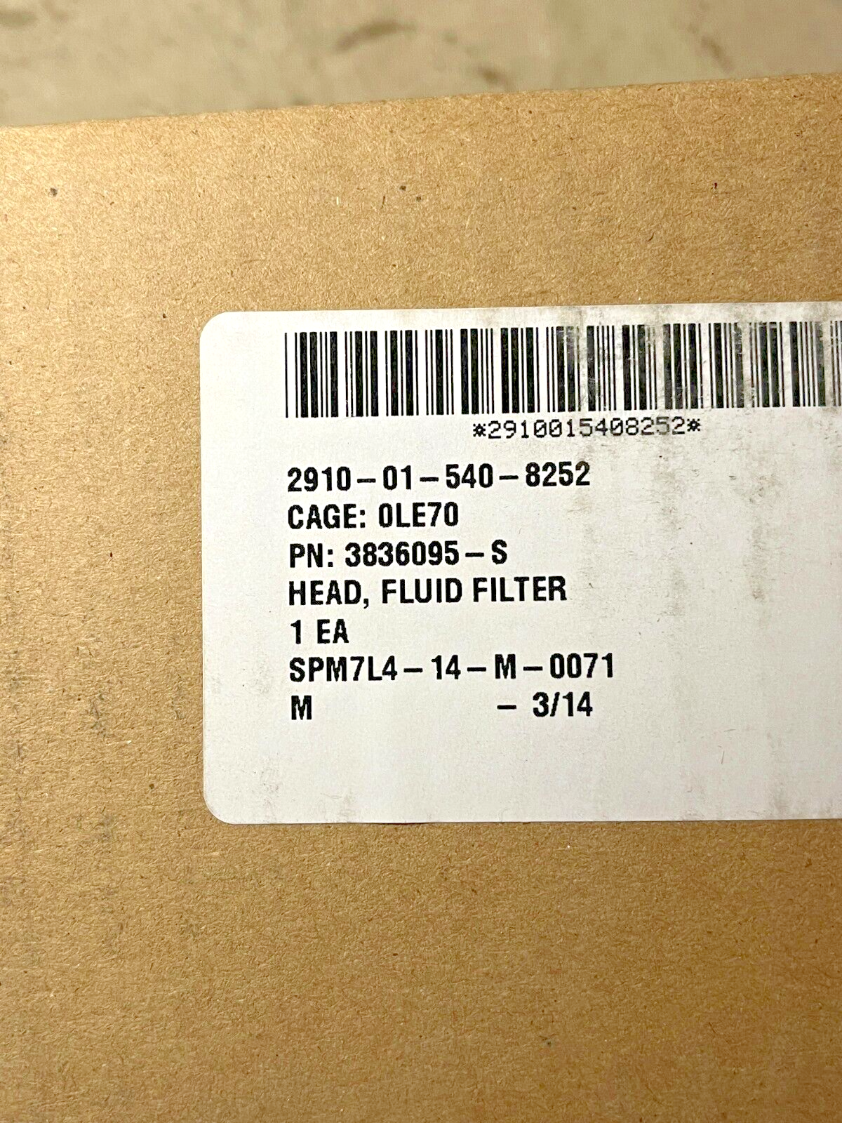 MRAP-COUGAR JERRV CUMMINS 3836095-S FLUID FILTER HEAD 1000562 2910-01-540-8252