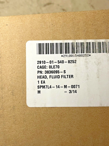 MRAP-COUGAR JERRV CUMMINS 3836095-S FLUID FILTER HEAD 1000562 2910-01-540-8252