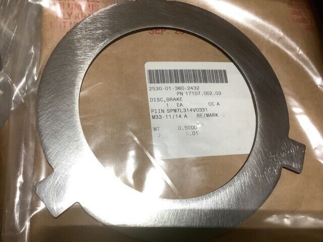 GENUINE MILITARY SURPLUS DANA 171.07.002.03 BRAKE DISC NSN 2530-01-360-2432