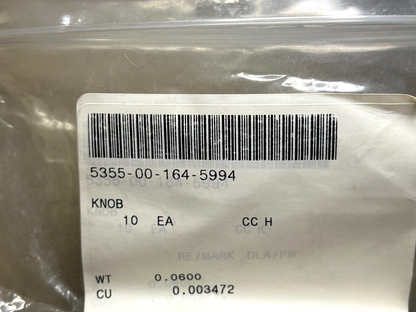 1EA GENUINE RAYTHEON 245-011-0012 PLASTIC GRAY KNOBS 5355-00-164-5994