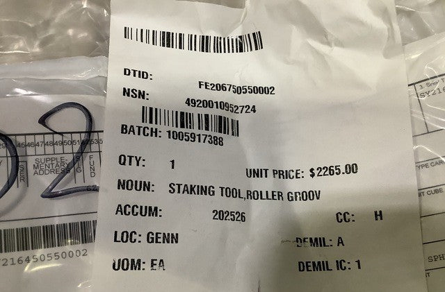 Roller Staking Tool RST1014 NSN 4920-01-095-2724 - photo 3