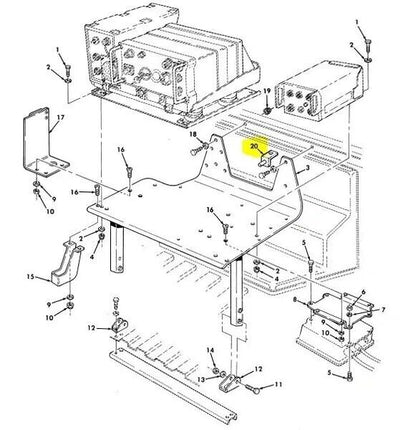 HMMWV M998 TRUCK 12446763 VEHICULAR COMPONENTS BRACKET, ANGLE 2590-01-439-8268