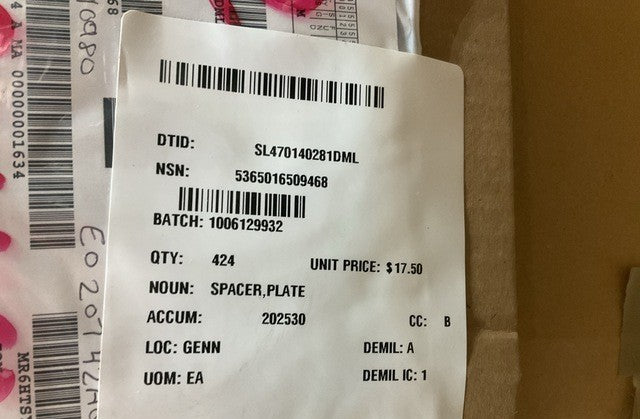 Plate Spacer R0161726 NSN 5365-01-650-9468 - photo 4