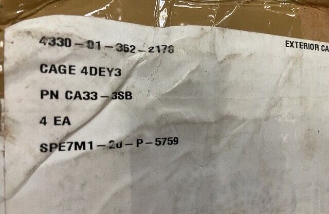 (1) GENUINE PECOFACET OKLAHOMA CA33-3SB SEPARATOR FILTER 4330-01-362-2178