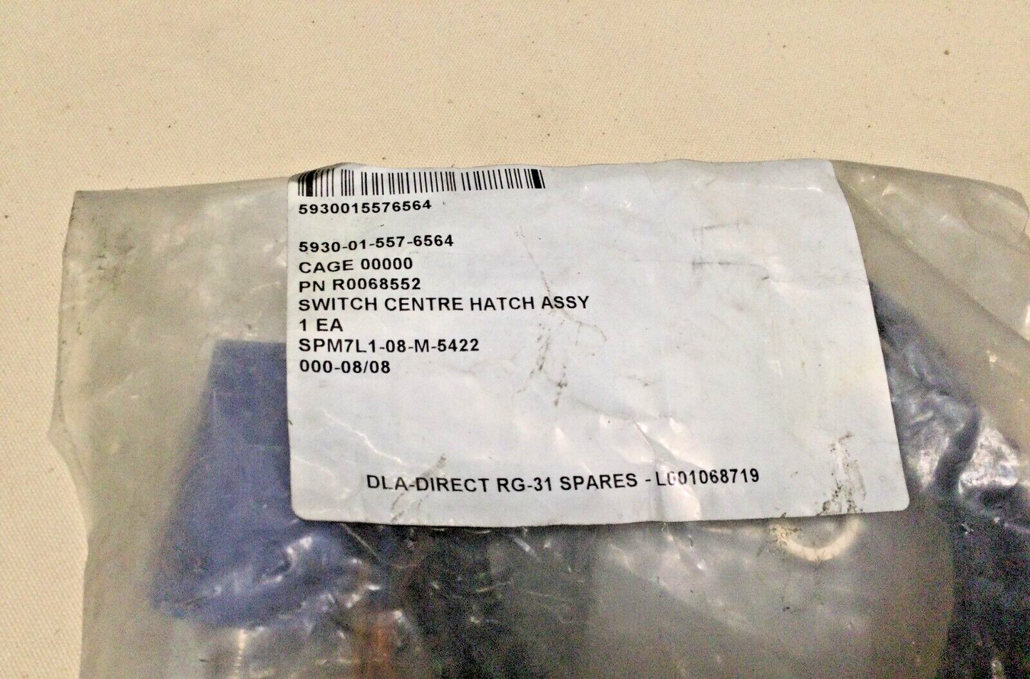 MRAP BAE SYSTEMS R0068552 PUSH SWITCH CENTER HATCH ASSY 5930-01-557-6564