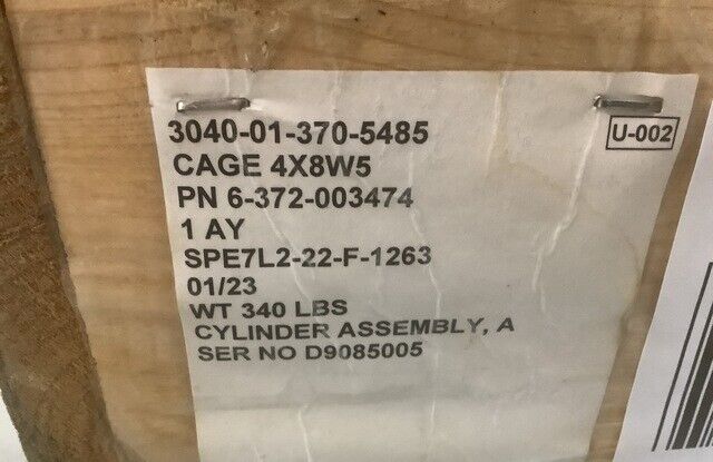 FMTV, LVS MTVR TRUCK 6-372-003474 LINE ACTUATING CYLINDER ASSY 3040-01-370-5485