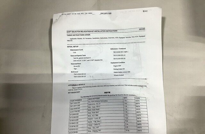 M-915, M-916A1 Z07-19636-000 VEHICULAR EQUIP MODIFICATION KIT 2520-01-543-3490