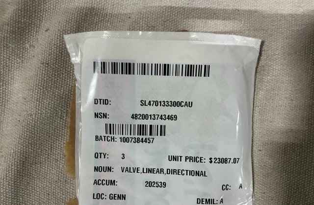 Control Linear Valve 600113-1 NSN 4820-01-374-3469 - photo 6