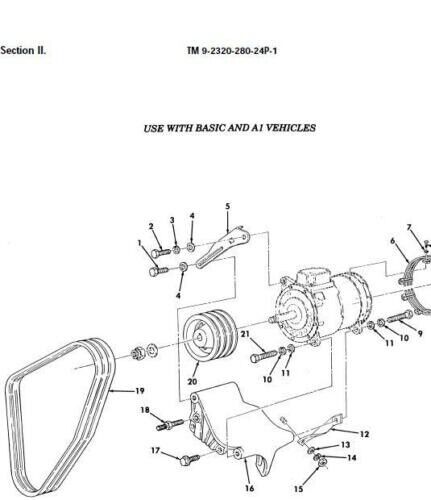 HMMWV 200AMP ALTERNATOR ACCESSORY DRIVE V BELT MATCHED SET OF 3 3030-01-321-4482