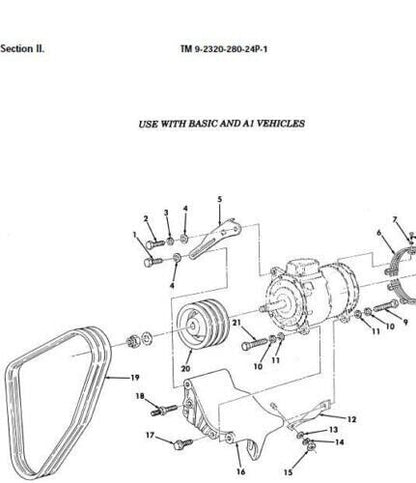 HMMWV 200AMP ALTERNATOR ACCESSORY DRIVE V BELT MATCHED SET OF 3 3030-01-321-4482