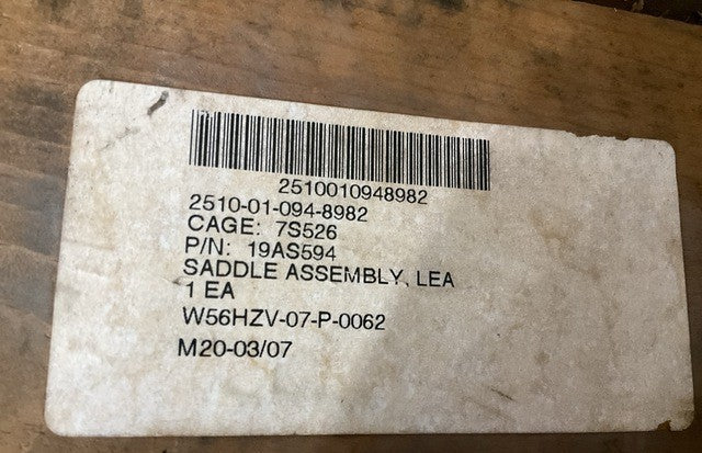Lea Saddle Assembly M-915 NSN 2510-01-094-8982 - photo 4