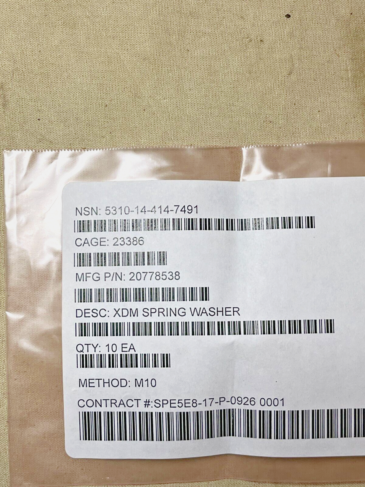 AH-1Z UH-1Y H1 HELI SPRING WASHER 20778538 5310-14-414-7491 ( PACK OF 10 WASHER)