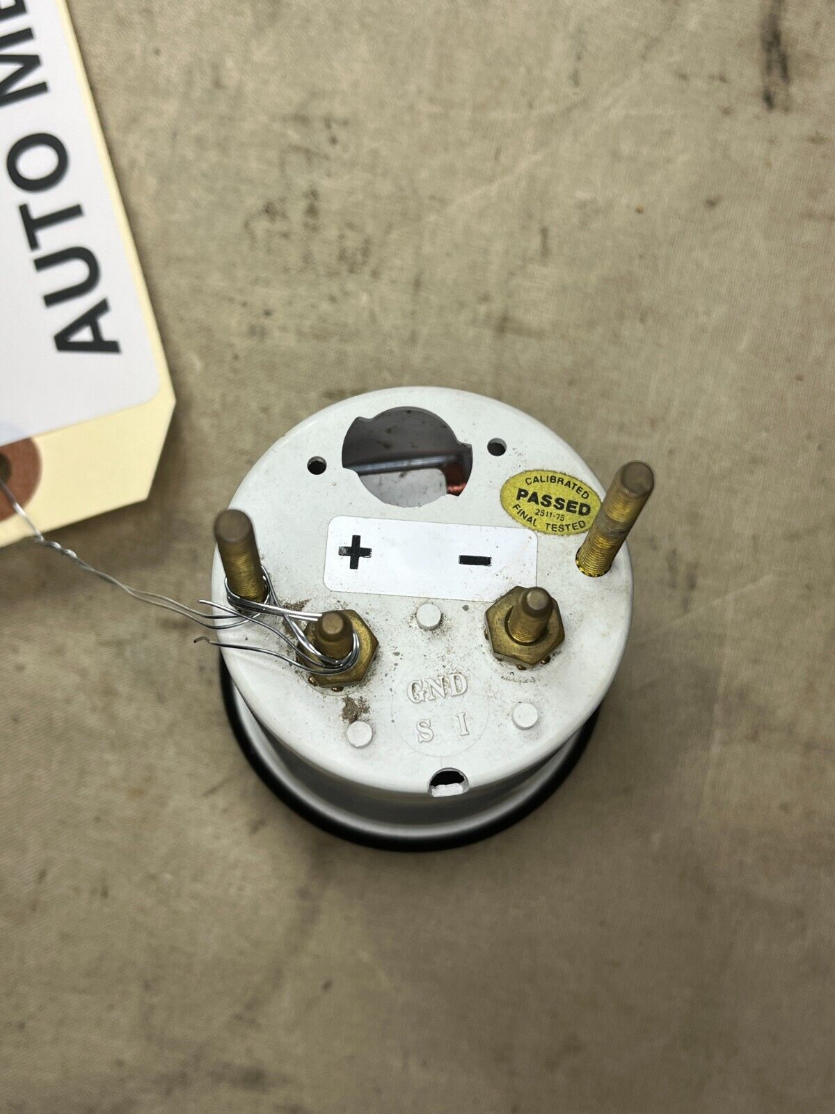 GAGE AUTO METER 2632 CALIBRATED Z-SERIES ANALOG CLOCK 5/2000 2 1/16" NOS